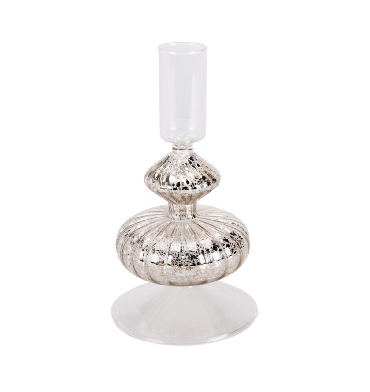 Suport lumanare Antique Finish v2, Excellent Houseware, 9x16 cm, sticla, auriu - imagine 3